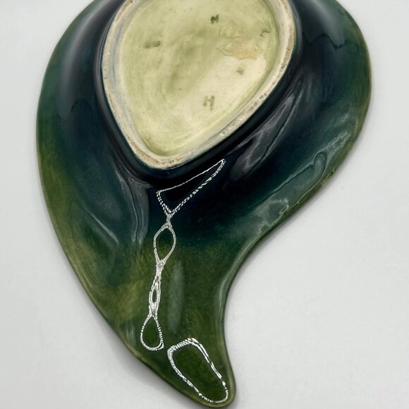 Moorcroft Teardrop Ashtray Green Hibiscus - Picture 5 of 5